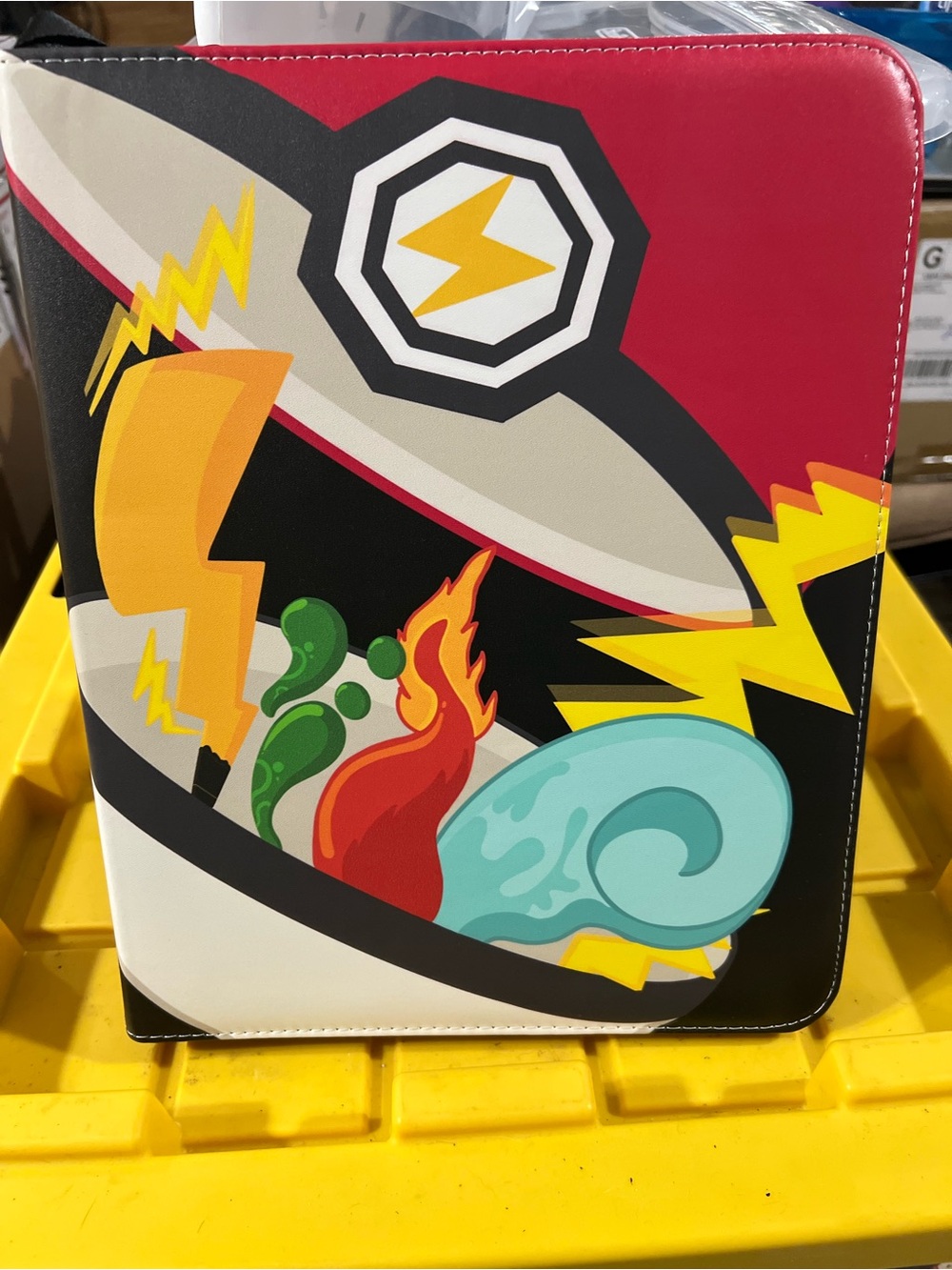 Graphic Lightning & Elements binder- Multi Color